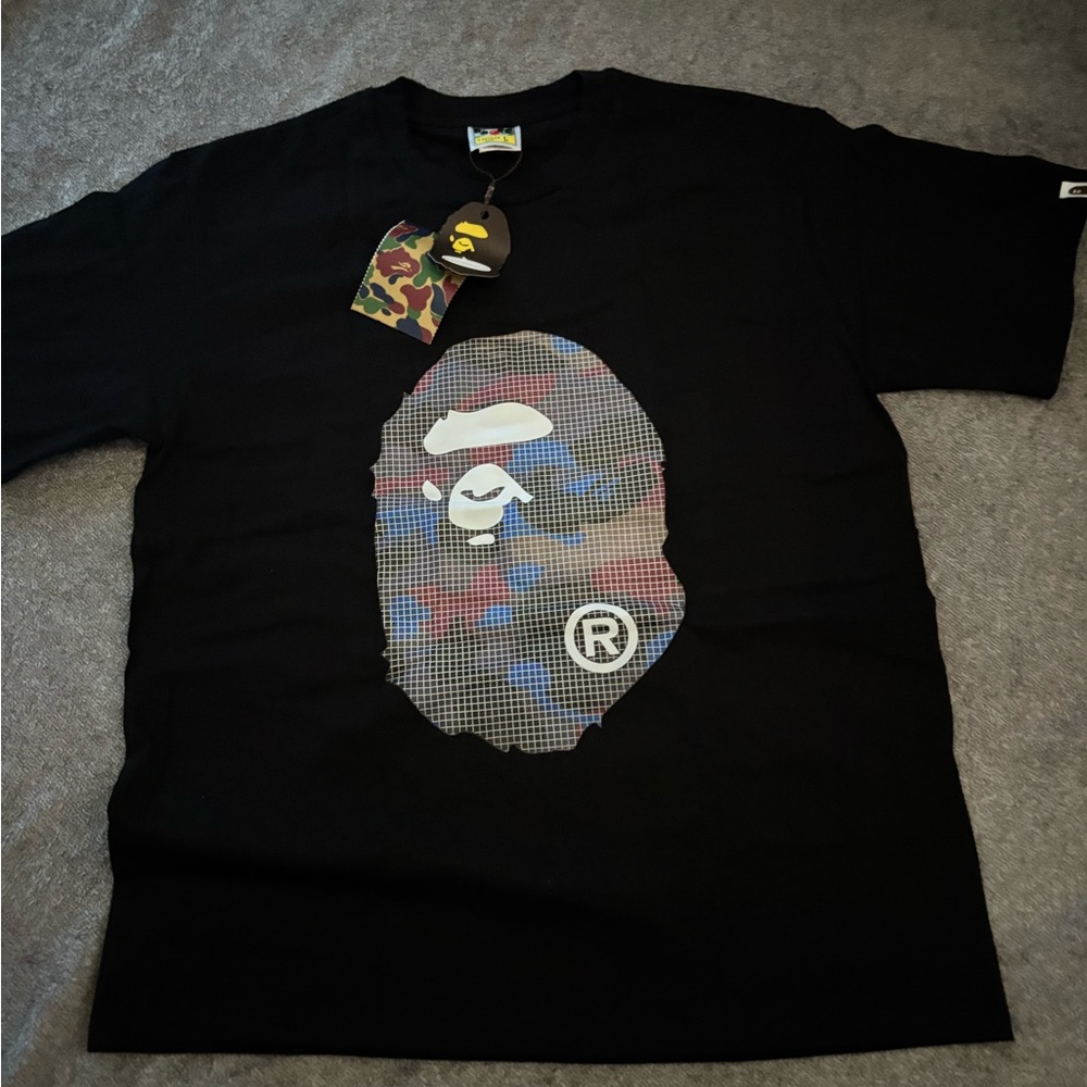 Bape Black and Blue Graphic Tee